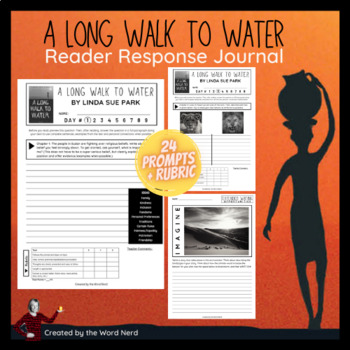 Preview of A Long Walk to Water by Linda Sue Park - Reader Response Journal and Rubric