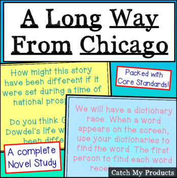 Preview of A Long Way From Chicago Literary Unit For ACTIVE SOFTWARE Use