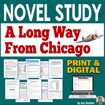 Preview of A Long Way From Chicago - Novel Study - Print & DIGITAL