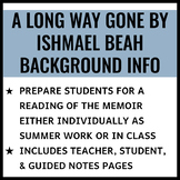 A Long Way Gone by Ishmael Beah - Background Information