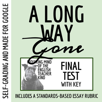 Preview of A Long Way Gone by Ishmael Beah Test and Answer Key for Google Drive