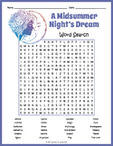 A MIDSUMMER NIGHT'S DREAM Word Search Puzzle Worksheet Activity