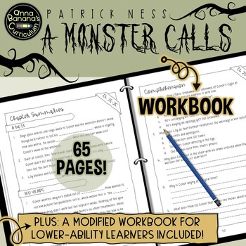 Preview of A MONSTER CALLS WORKBOOK: Print Novel Study
