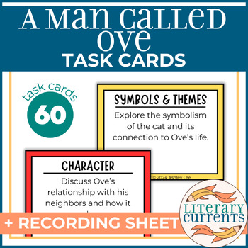 Preview of A Man Called Ove | Backman | Analytical Task Cards Response Sheet AP Lit HS ELA