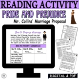 Jane Austen Pride and Prejudice Analysis Activity Reading Worksheets Digital