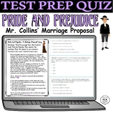 Pride and Prejudice Quiz and Reading Comprehension Test Prep Pack Digital AP
