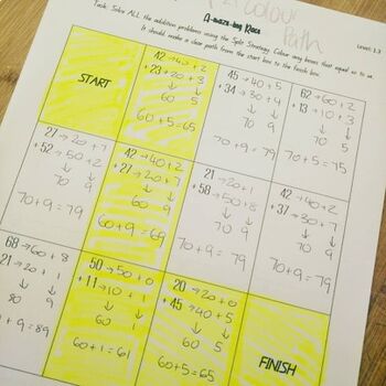 differentiated a maze ing race addition strategies sheet split strategy