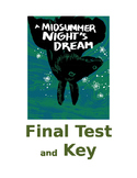 A Midsummer Night's Dream Final Test and KEY  COMMON CORE