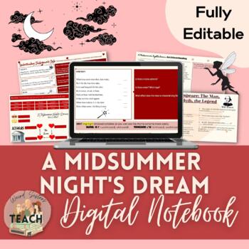Preview of A Midsummer Night's Dream Interactive Digital Notebook w/ Notes & Close Readings
