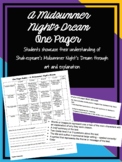 A Midsummer Night's Dream One Pager