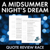 A Midsummer Night’s Dream Quote Review Worksheet, Fun MSND