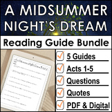 A Midsummer Night's Dream Reading Guide Questions in PDF, 