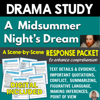 Preview of A Midsummer Night's Dream: Response Packet - Print & DIGITAL