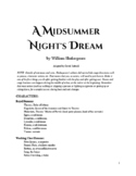 A Midsummer Night's Dream: The Play