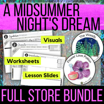 Preview of A Midsummer Night's Dream Activities, Lessons, Worksheets Unit BUNDLE