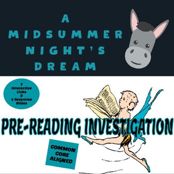 Preview of A Midsummer Night's Dream by William Shakespeare, Pre-Reading Activity