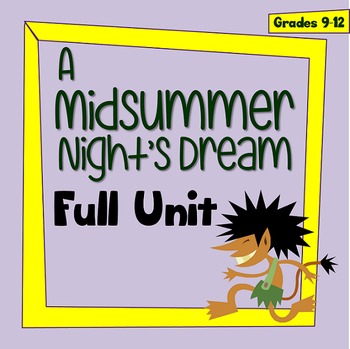 Preview of A Midsummer Night's Dream Full Unit - EDITABLE!