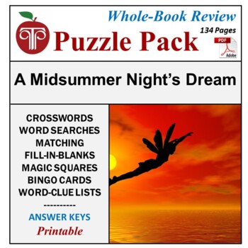 A Midsummer Night s Dream: Puzzle Pack Crosswords Worksheets Games