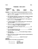 A Midsummer Night's Dream Vocabulary Packet