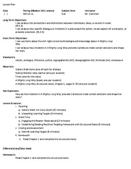 A Mighty Long Way Module 3 Unit 1 Lesson 1 Tpt