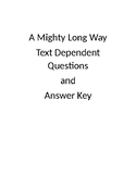 A Mighty Long Way Text Dependent Questions