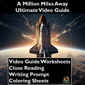 Preview of A Million Miles Away Video Guide: Worksheets, Reading, Coloring Sheets, & More!