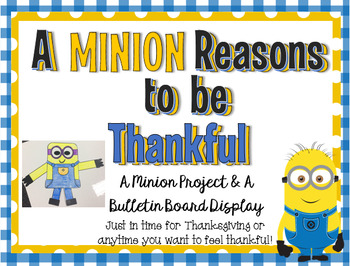 Preview of A Minion Reasons to be Thankful
