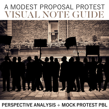 Preview of A Modest Proposal Protest Visual Note Guide