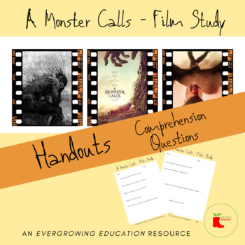 Preview of A Monster Calls Film Study Comprehension Questions Handouts