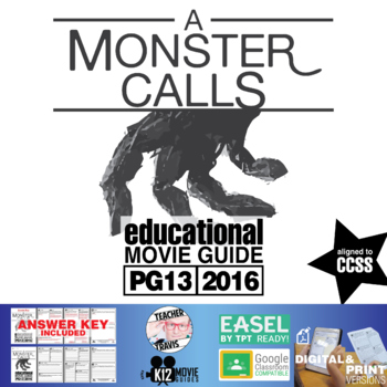 Preview of A Monster Calls Movie Guide | Questions | Worksheet | Google Slide (PG13 - 2016)