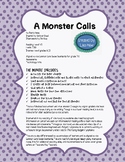 A Monster Calls Novel Unit with Differentiated/Interactive
