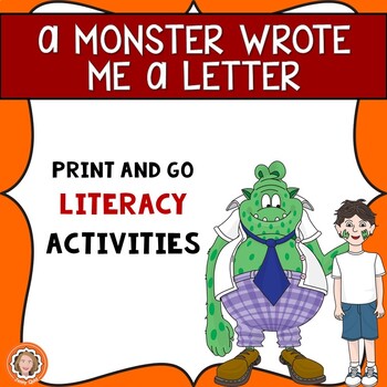 Preview of A Monster Wrote Me A Letter Book Study- Literacy & Letter Writing Activities