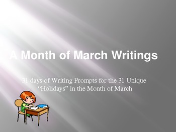 Preview of A Month of Interdisciplinary March Writing Prompts