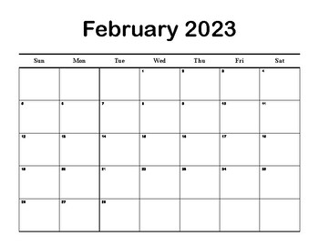 Calendar January 2023 thru December 2023 FREE by Puddles of Fun Learning