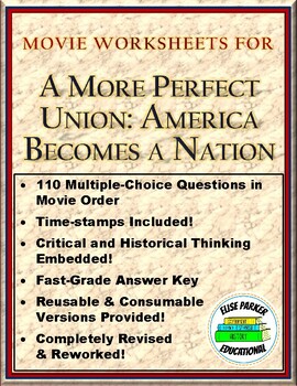 Preview of Worksheets for A More Perfect Union Movie  -- 110 Questions with Time-Stamps PDF