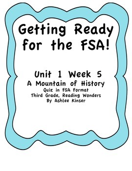 Preview of A Mountain of History - Getting Ready for the FSA Quiz, Reading Wonders
