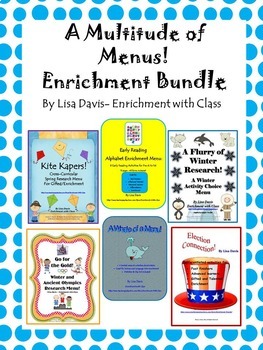 Preview of Multitude of Menus! Enrichment Bundle