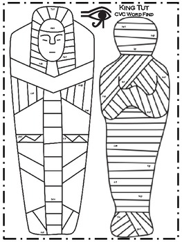 A+ Mummy: King Tut CVC Word Find by Regina Davis | TPT