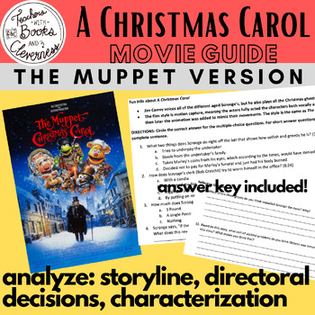 Preview of A Muppet Christmas Carol Film / Movie Guide (Answer Key & Time Stamps)