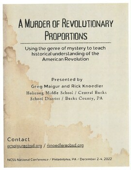 Preview of A Murder of Revolutionary Proportions:  Mystery and the American Revolution