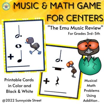 Preview of A Music & Math Center Game for 3rd to 5th Grade