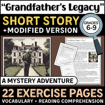 Preview of A Mystery Adventure SHORT STORY Full Unit! Reading with Comprehension Questions
