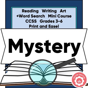 Preview of Mystery Book Report and Genre Study +Word Search CCSS Grades 3-6 Print and Teach