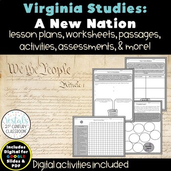 Preview of Virginia Studies: A New Nation Unit {Digital & PDF Included}