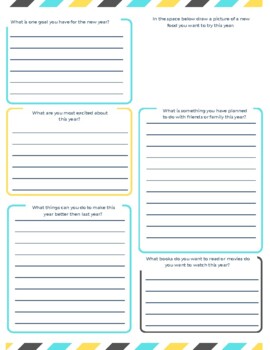 A New Year is Here! Let's Reflect and Look Forward Worksheet | TPT