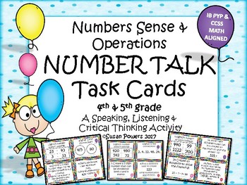 Preview of A Number Talk Speaking and Listening Activity for Number Sense and Operations