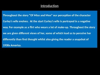 Preview of A* Of Mice and Men exemplar essay