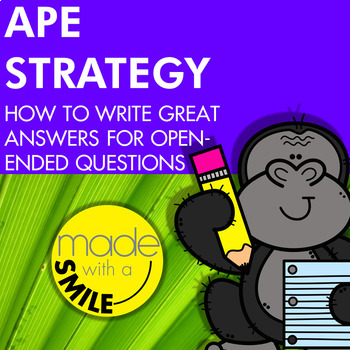 Preview of A.P.E. Strategy: How to Write Great Answers to Open-Ended Questions