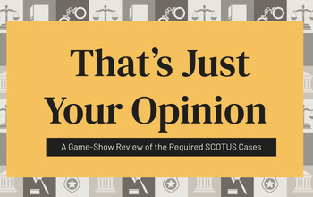Preview of A.P. Gov® Required SCOTUS Cases Review Game