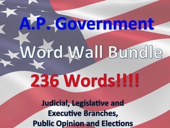 Preview of US Government or Civics Word Wall BUNDLE!!!